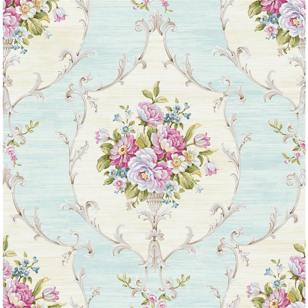 Seabrook Wallpaper RG60602 Garden Rose Wallpaper