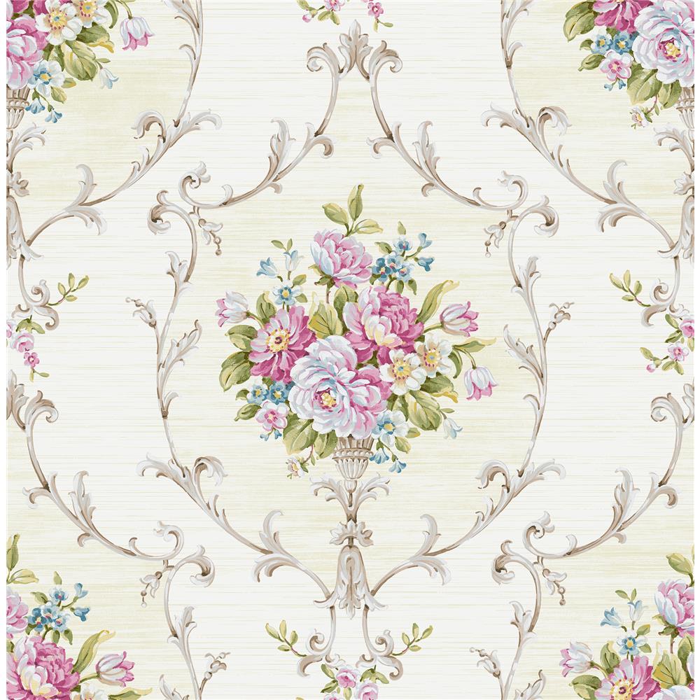 Seabrook Wallpaper RG60607 Garden Rose Wallpaper