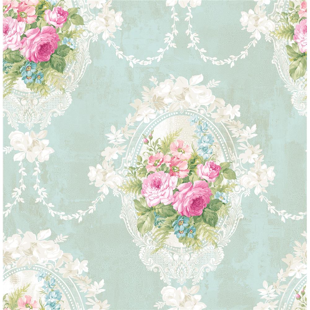 Seabrook Wallpaper RG60704 Garden Rose Wallpaper