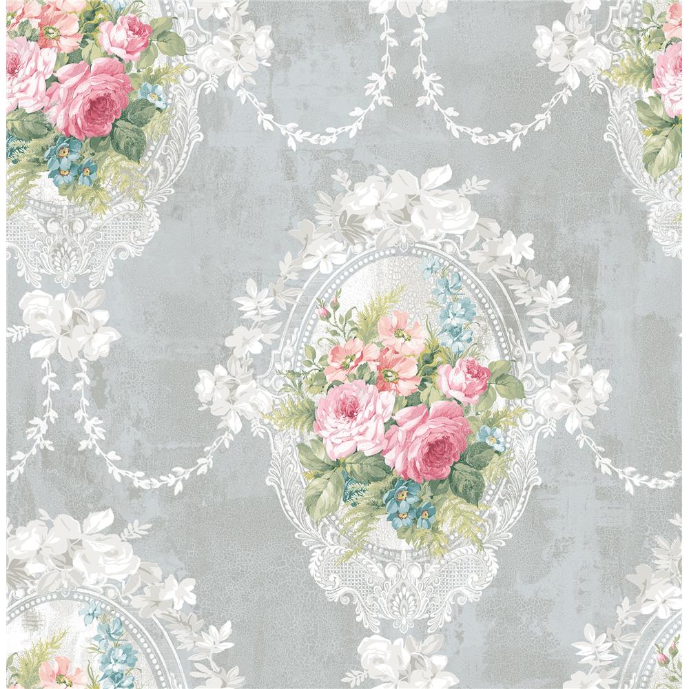 Seabrook Wallpaper RG60708 Garden Rose Wallpaper