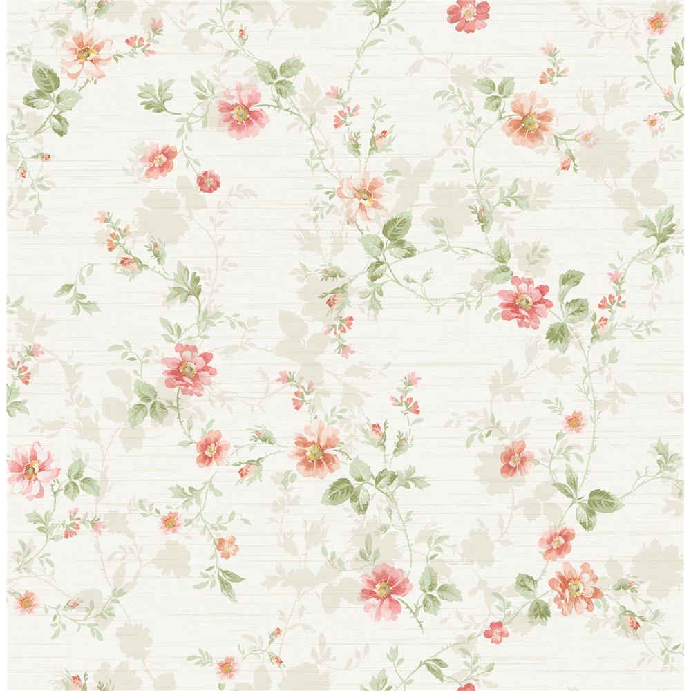 Seabrook Wallpaper RG60905 Garden Rose Wallpaper