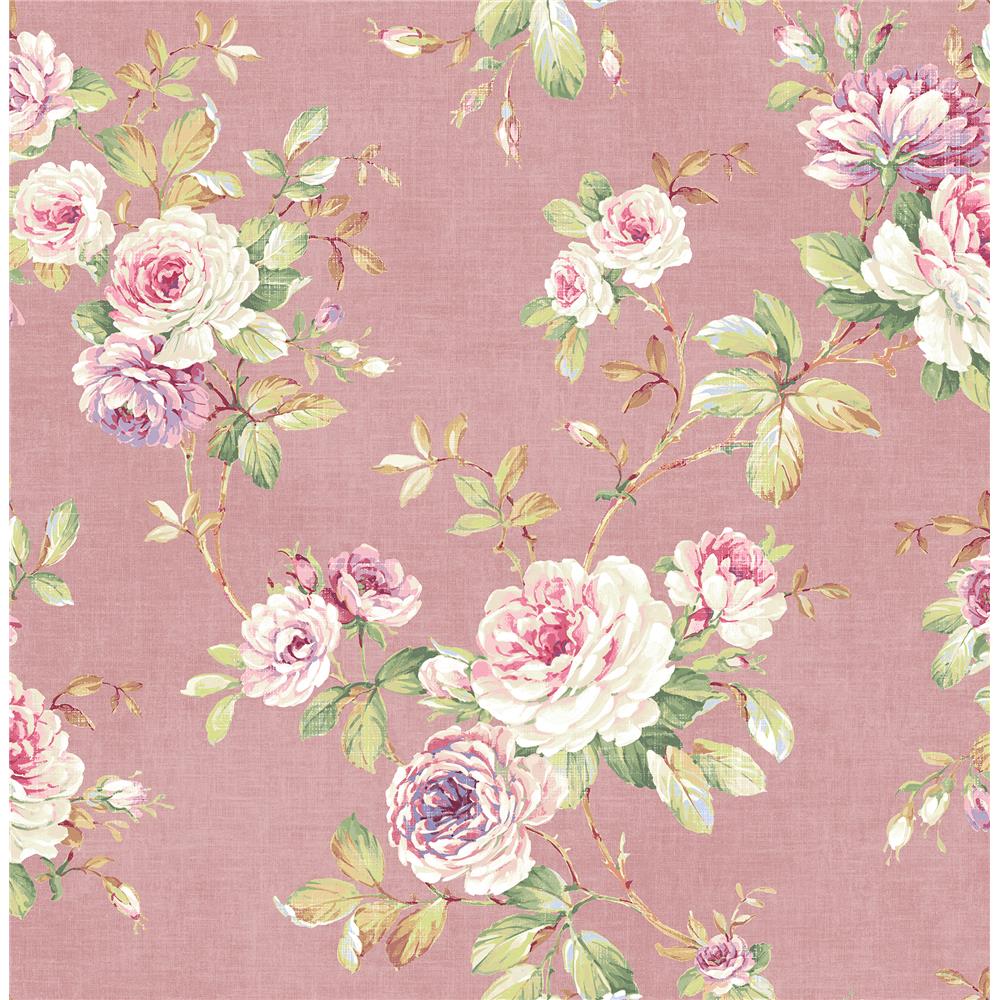 Seabrook Wallpaper RG61401 Garden Rose Wallpaper