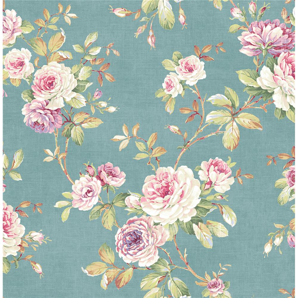 Seabrook Wallpaper RG61402 Garden Rose Wallpaper