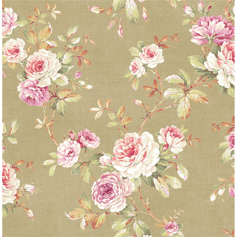 Seabrook Wallpaper RG61407 Garden Rose Wallpaper