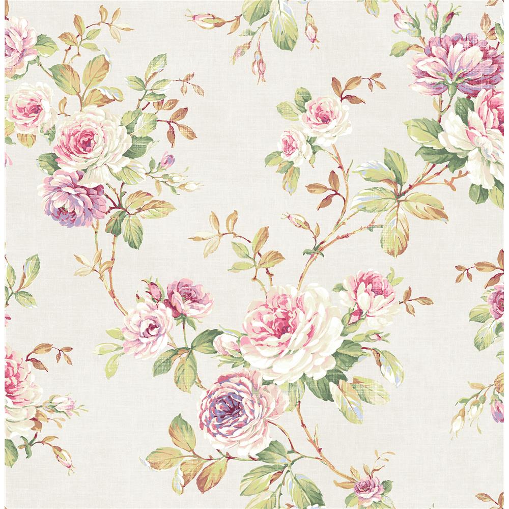 Seabrook Wallpaper RG61411 Garden Rose Wallpaper