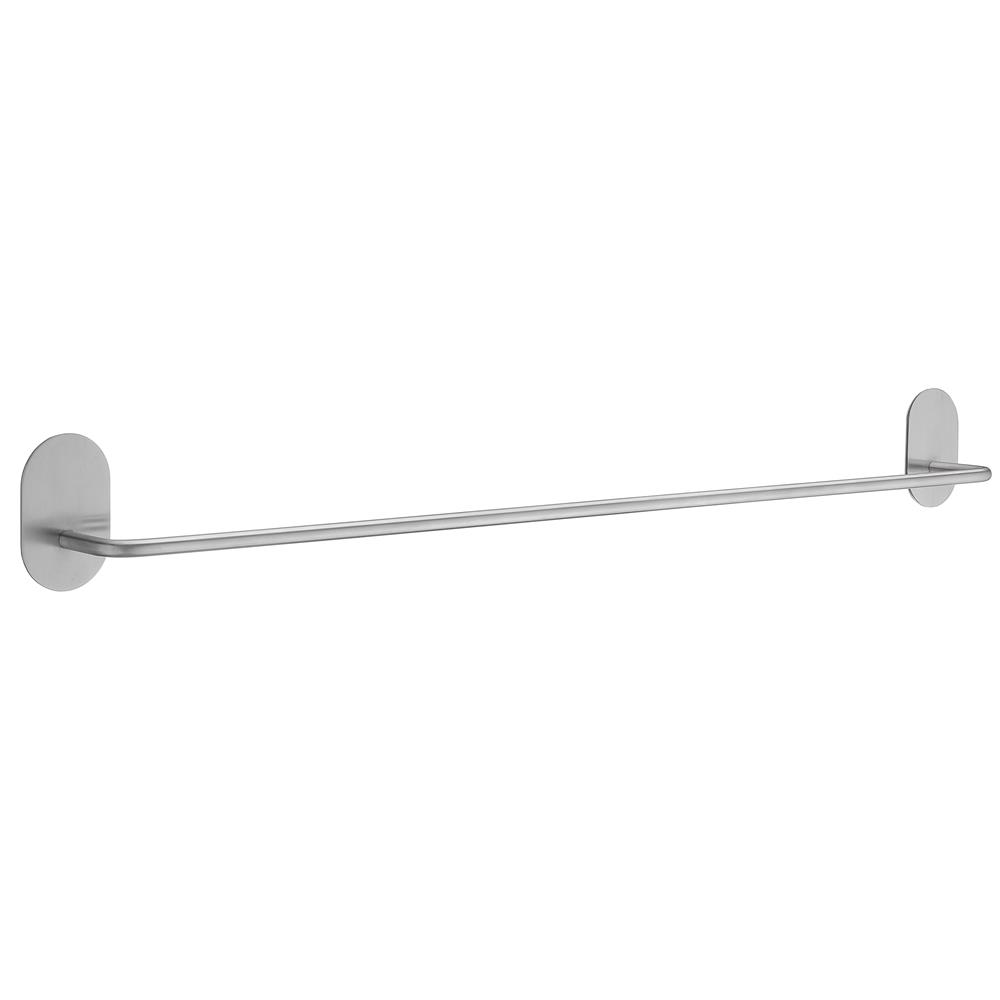 Smedbo B1026 Self adhesive 22.5" towel bar brushed stainless steel - oval plate 