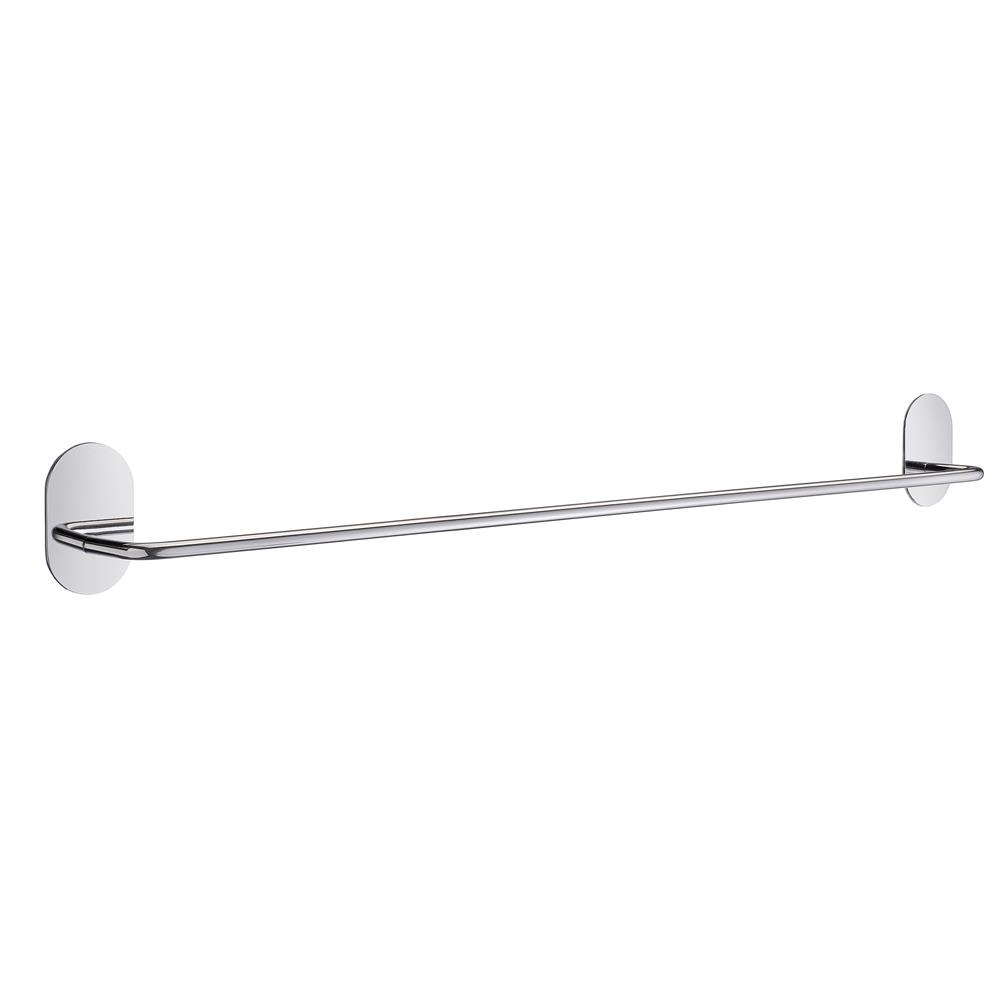 Smedbo BK1026  Self adhesive 22.5" towel bar polished stainless steel - oval plate