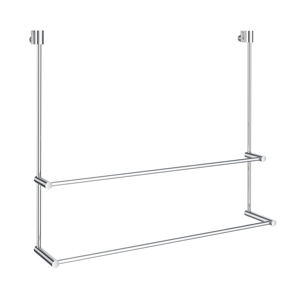 Smedbo DK3102 No Drill Double Towel Rail For Shower Glass