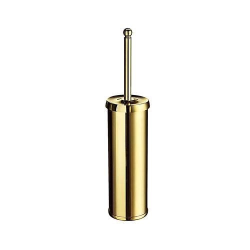 Smedbo V233 16 3/4 in. Free Standing Toilet Brush and Holder in Polished Brass Villa Collection Collection