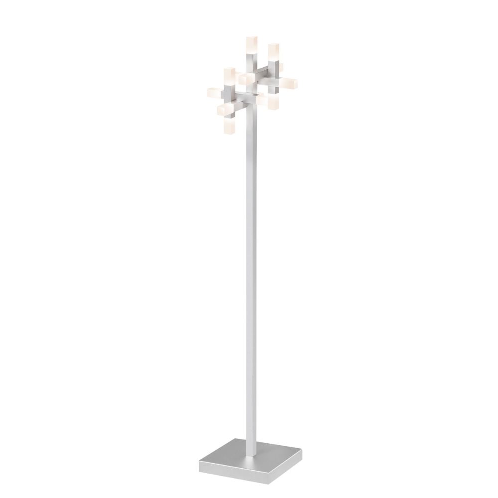 Sonneman 2145.16 Connetix® LED Floor Lamp in Bright Satin Aluminum