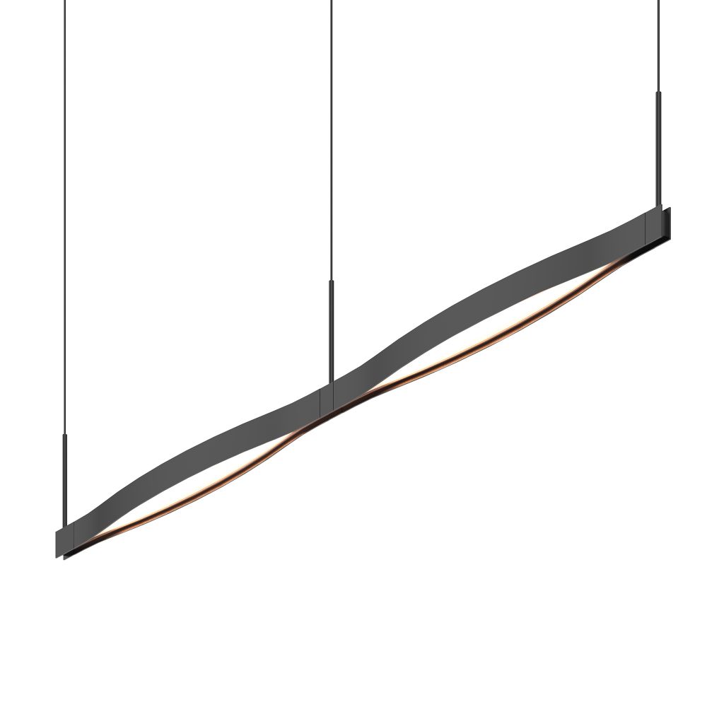 Sonneman 22QKCL02120PHA Ola™ Double Linear LED Pendant in Satin Black