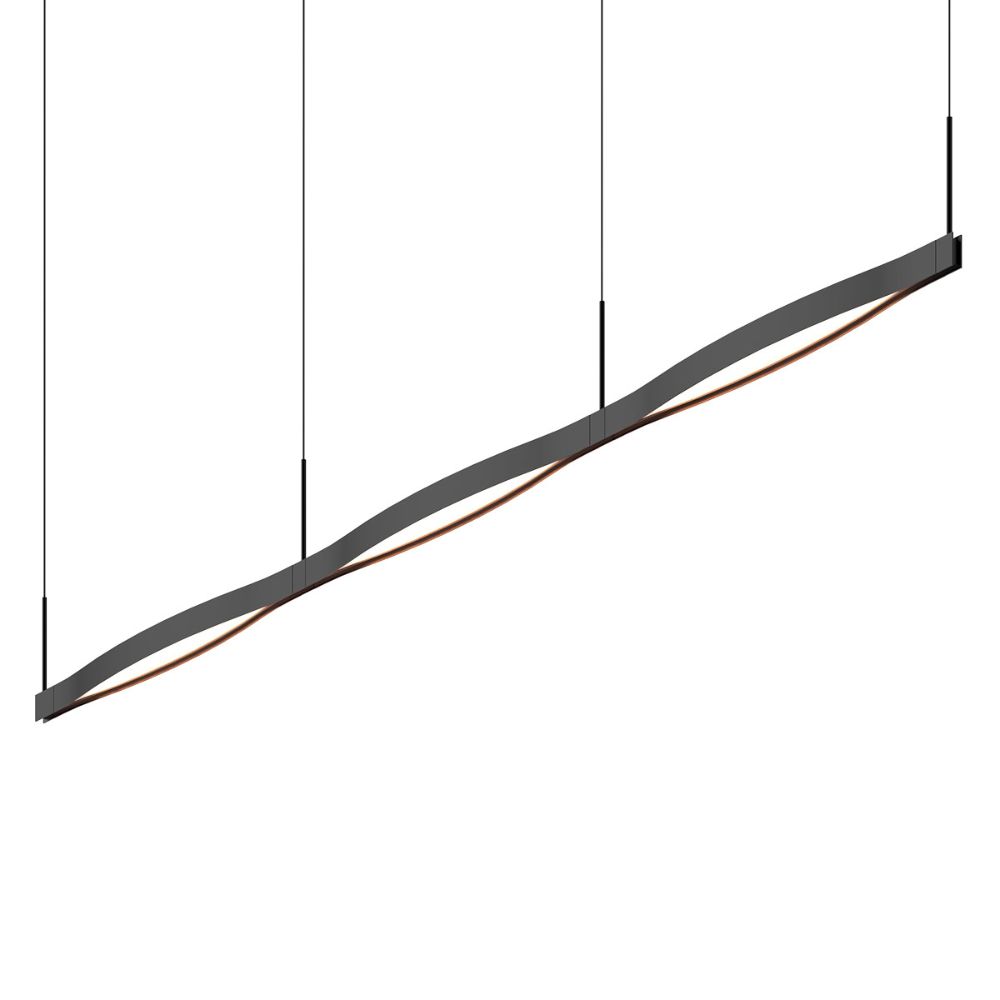 Sonneman 22QKCL03120PHA Ola™ Triple Linear LED Pendant in Satin Black