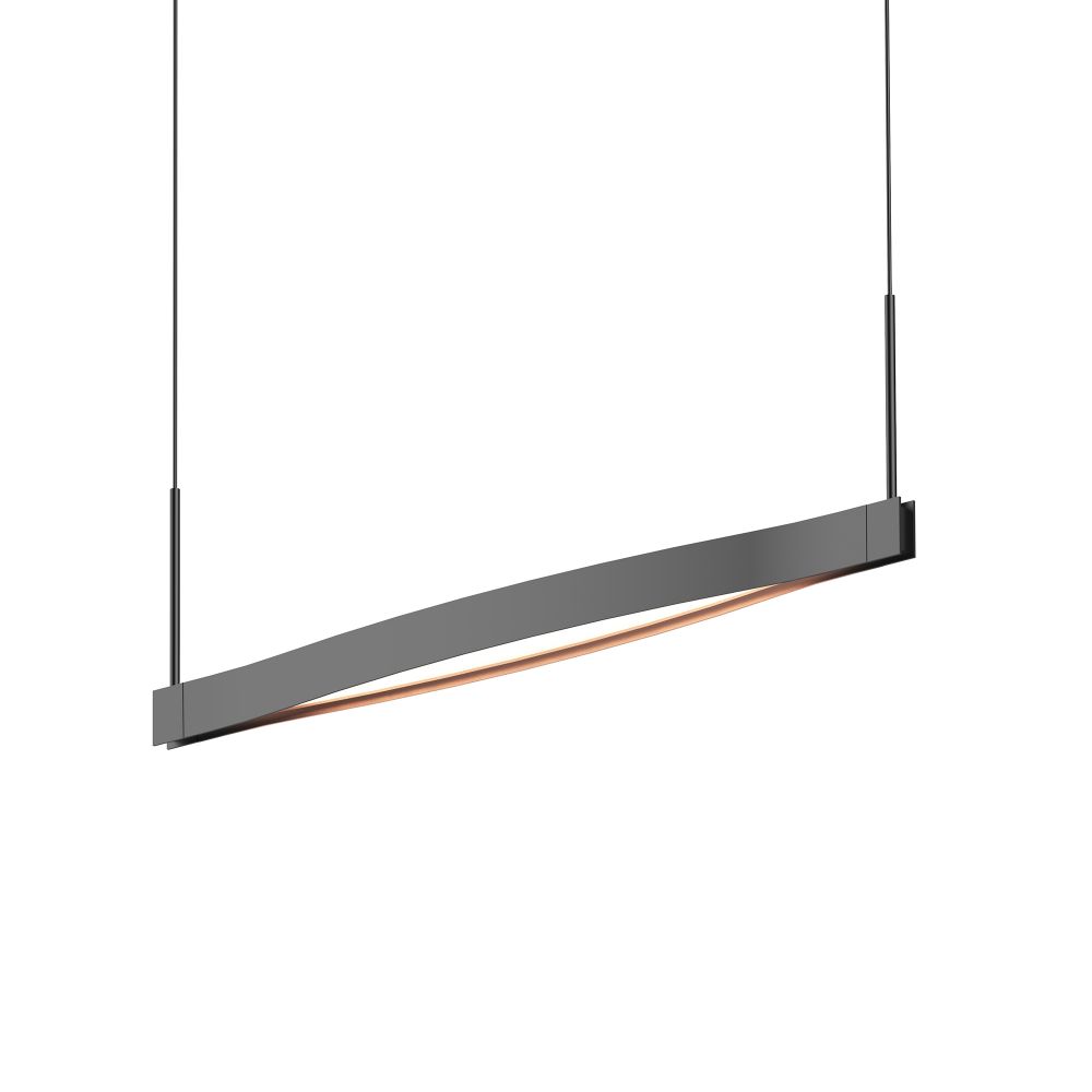 Sonneman 22QKRL01120PHA Ola™ Single Linear LED Pendant in Satin Black