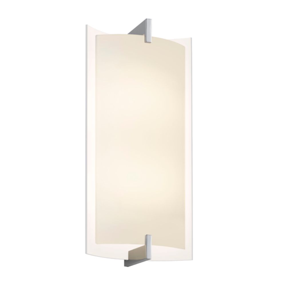 Sonneman 2452.01 Double Arc LED Tall Sconce in Polished Chrome