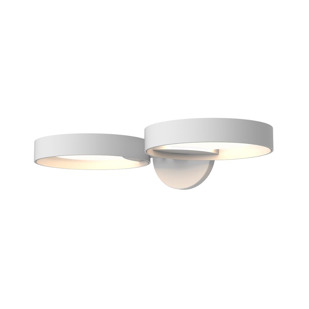 Sonneman 2651.03W Light Guide Ring Double LED Sconce in Satin White