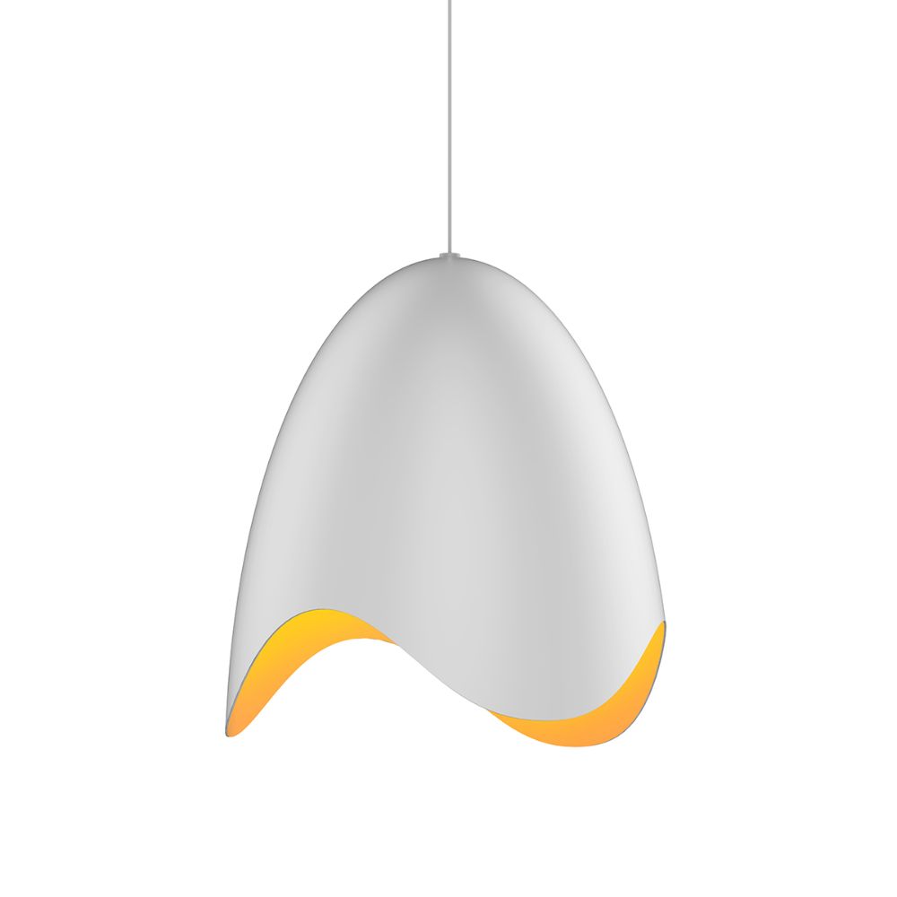 Sonneman 2675.03A Waveforms Small Bell LED Pendant in Satin White