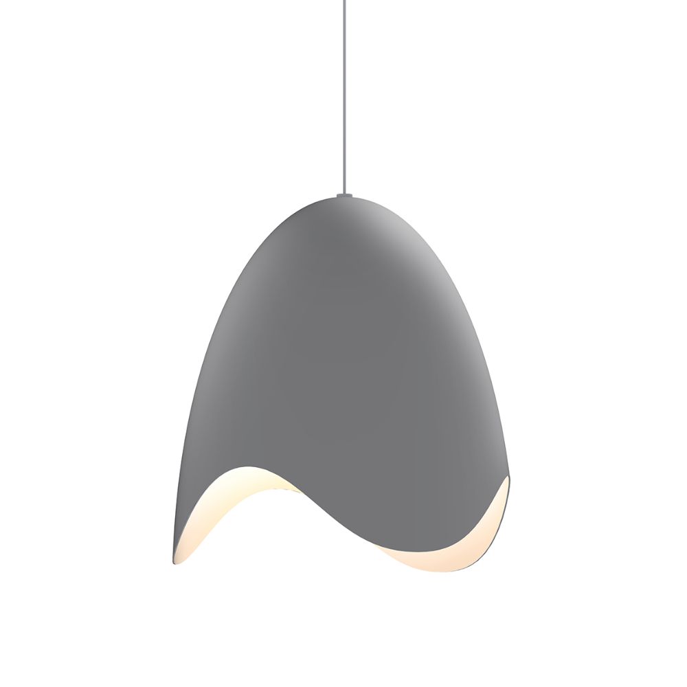 Sonneman 2675.18W Waveforms Small Bell LED Pendant in Dove Grey
