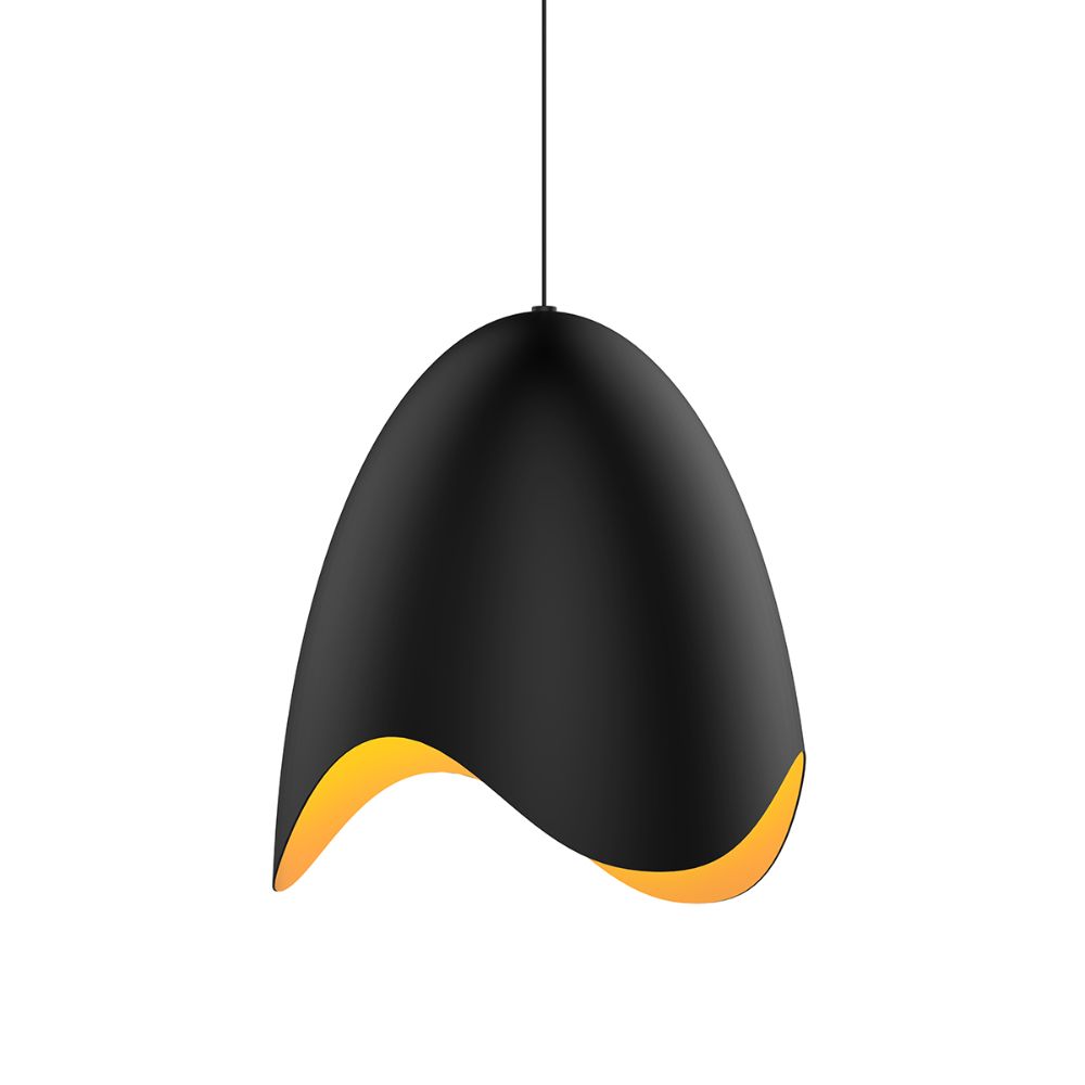 Sonneman 2675.25A Waveforms Small Bell LED Pendant in Satin Black