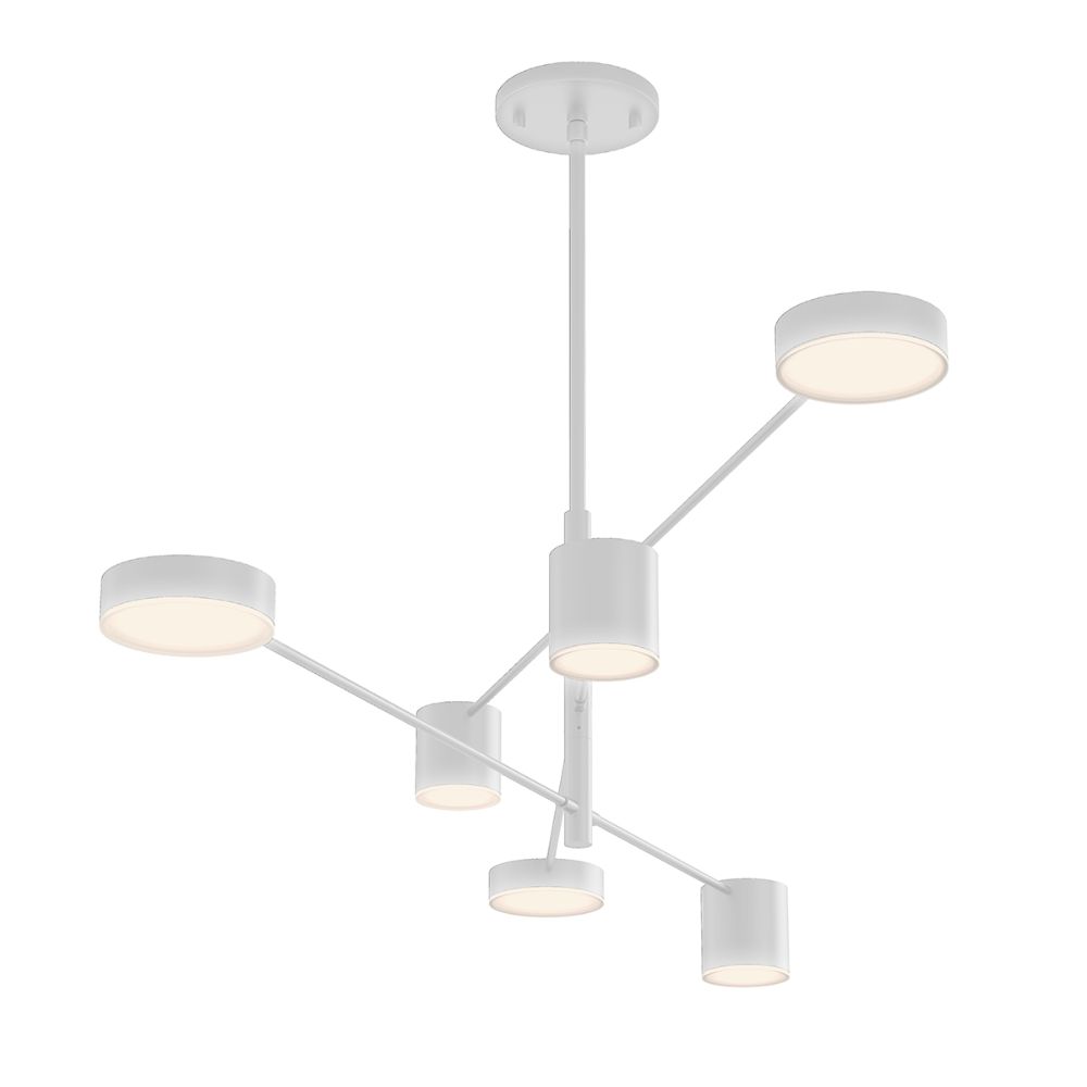 Sonneman 2883.03 Counterpoint™ 6-Light LED Pendant in Satin White