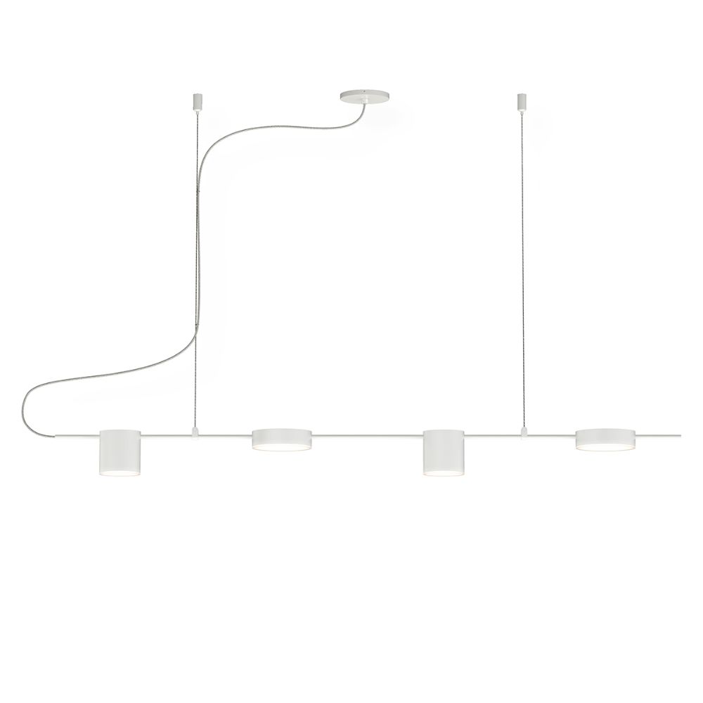 Sonneman 2884.03 Counterpoint™ 4-Light LED Linear Pendant in Satin White