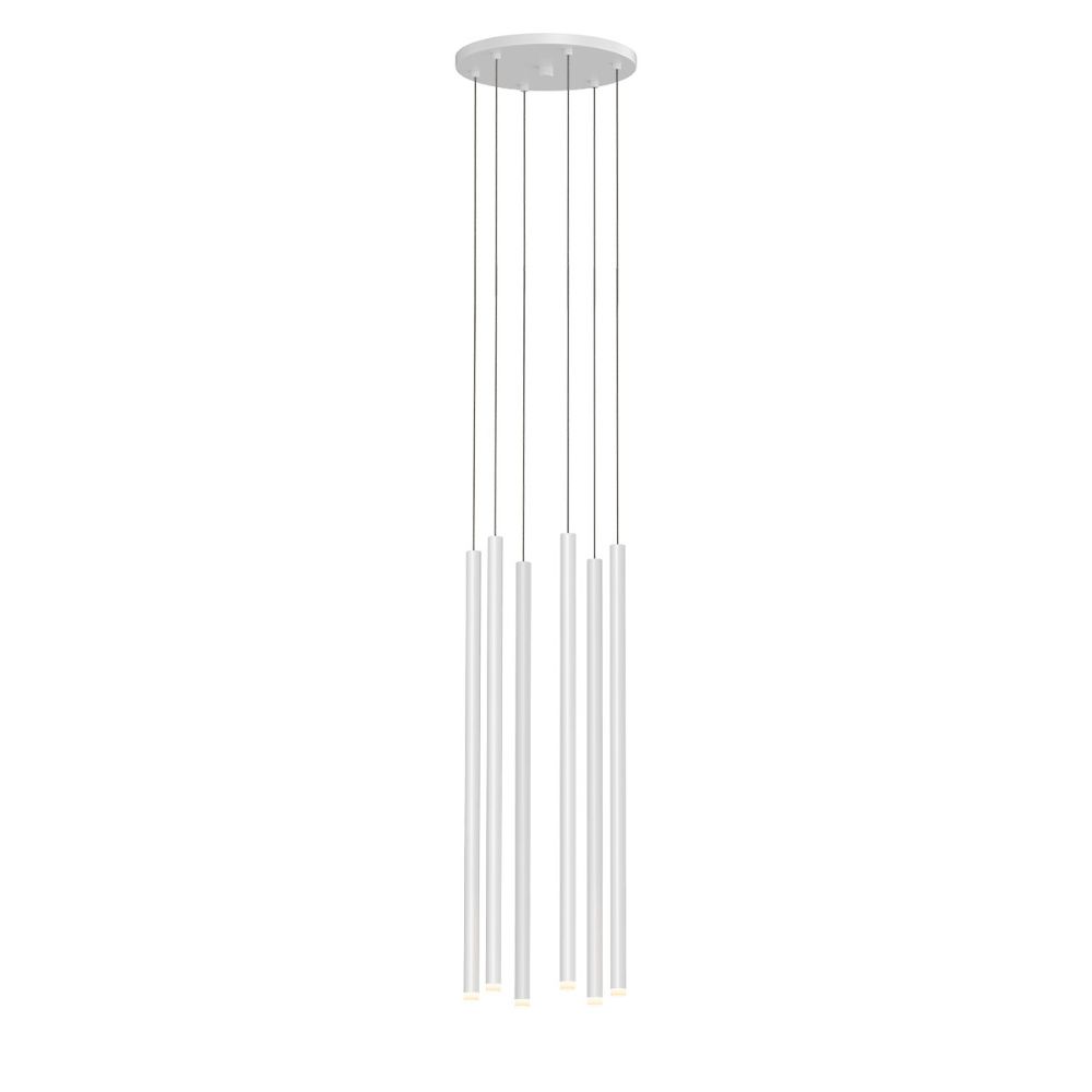 Sonneman 3017.03-24 Light Chimes™ 6-Light 24" LED Pendant in Satin White