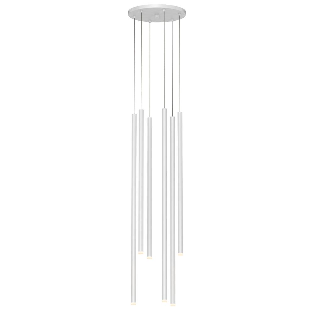 Sonneman 3017.03-AST Light Chimes™ 6-Light Assorted LED Pendant in Satin White