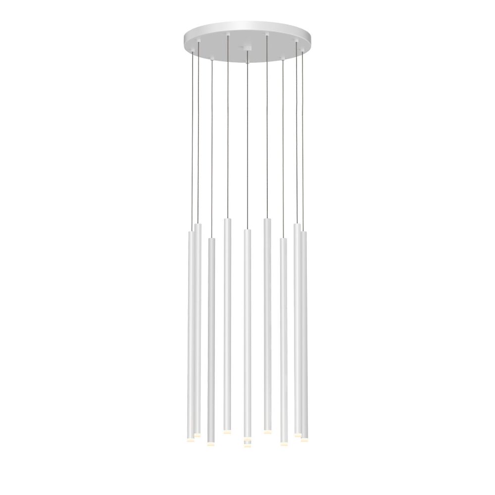 Sonneman 3018.03-24 Light Chimes™ 10-Light 24" LED Pendant in Satin White