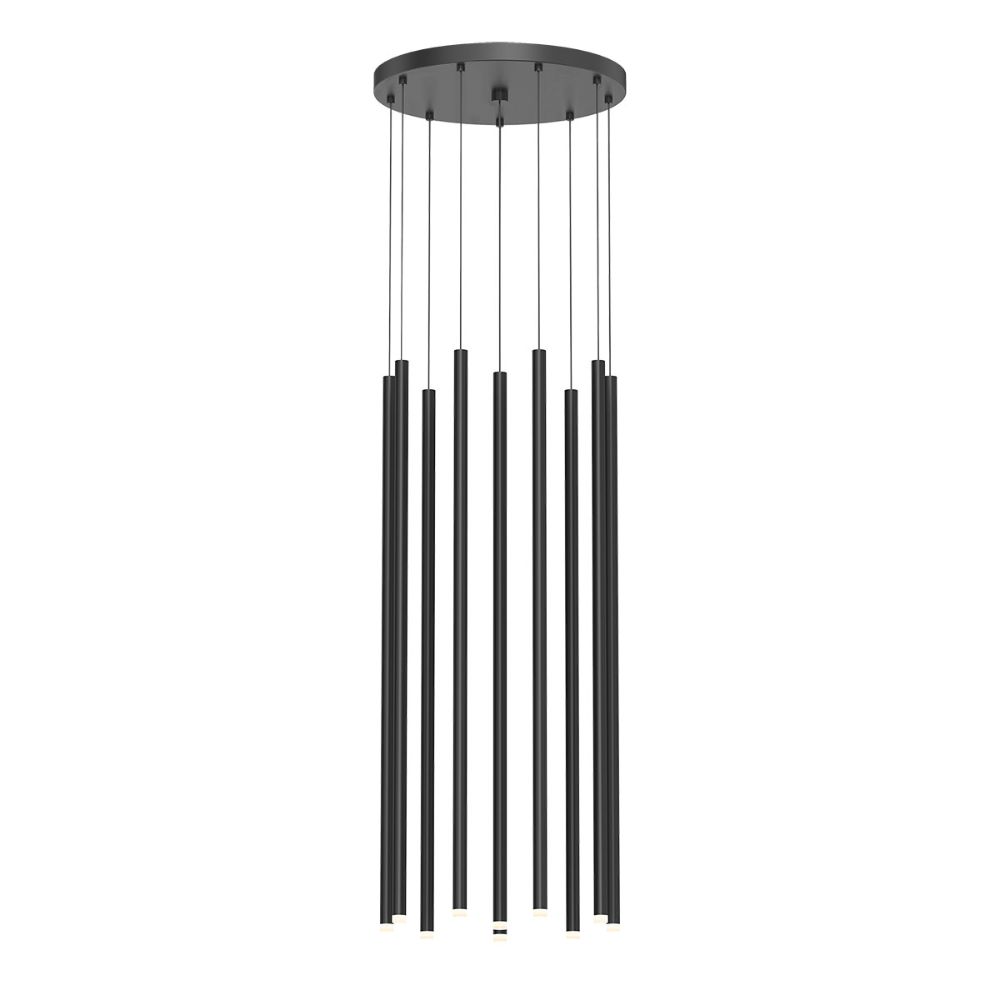 Sonneman 3018.25-32 Light Chimes™ 10-Light 32" LED Pendant in Satin Black