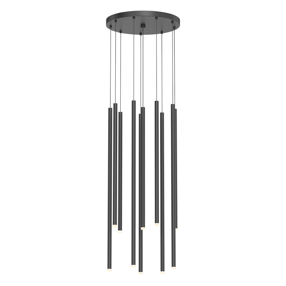 Sonneman 3018.25-AST Light Chimes™ 10-Light Assorted LED Pendant in Satin Black
