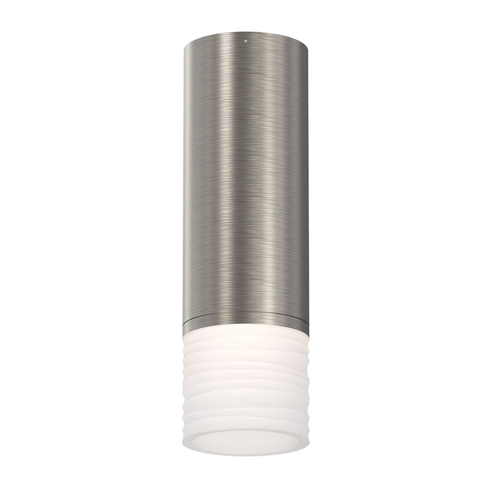 Sonneman 3066.13-FN25 ALC™ 3" Small LED Conduit Mount w/Etched Ribbon Glass Trim and 25° Narrow Flood Lens in Satin Nickel