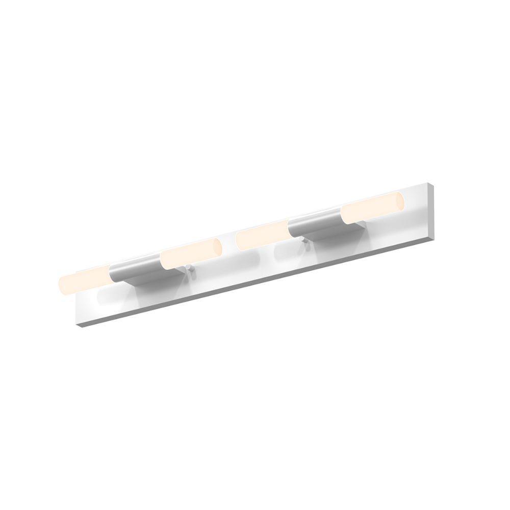Sonneman 3802.03W Crystal Rods™ 4-Light LED Bath Bar in Satin White