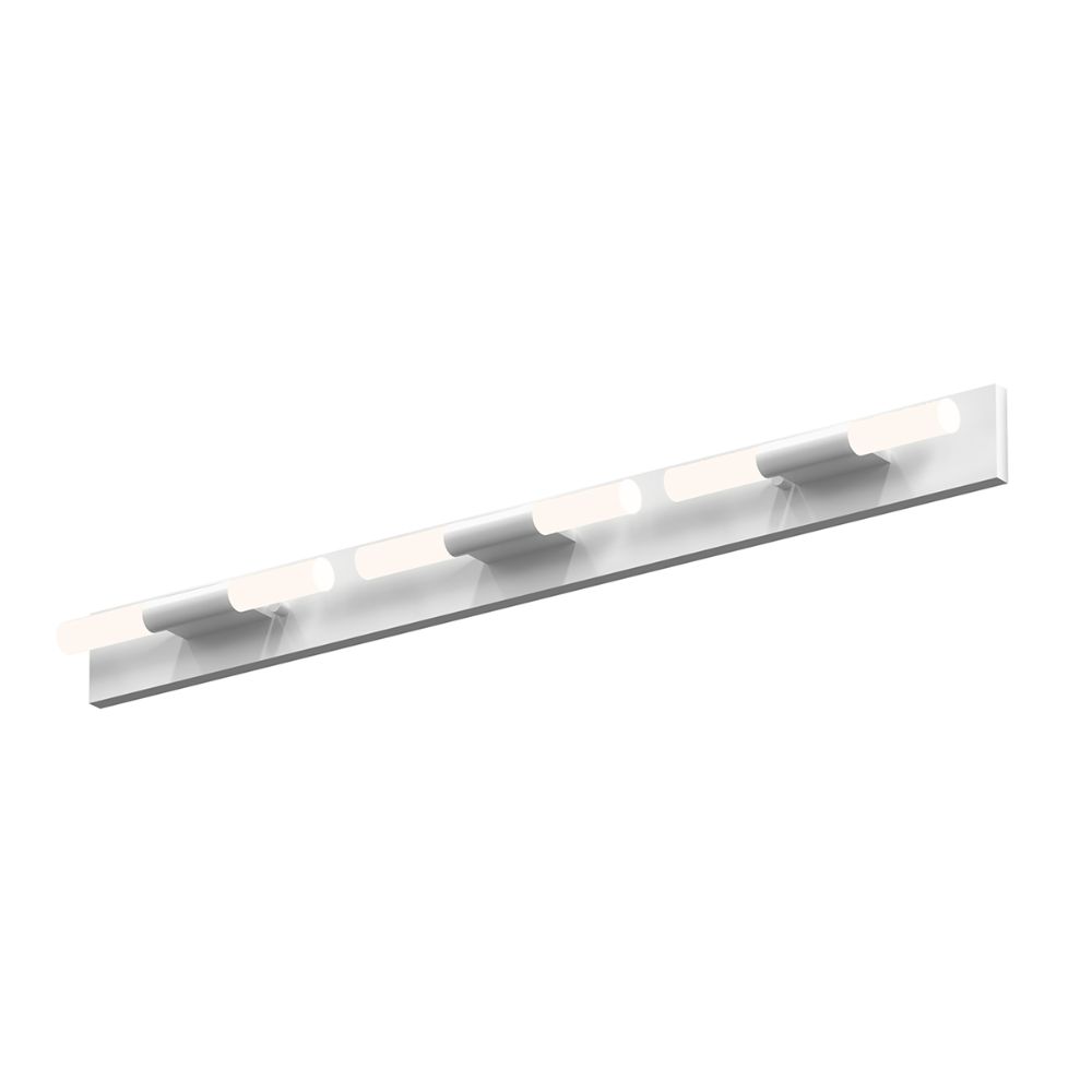Sonneman 3803.03W Crystal Rods™ 6-Light LED Bath Bar in Satin White