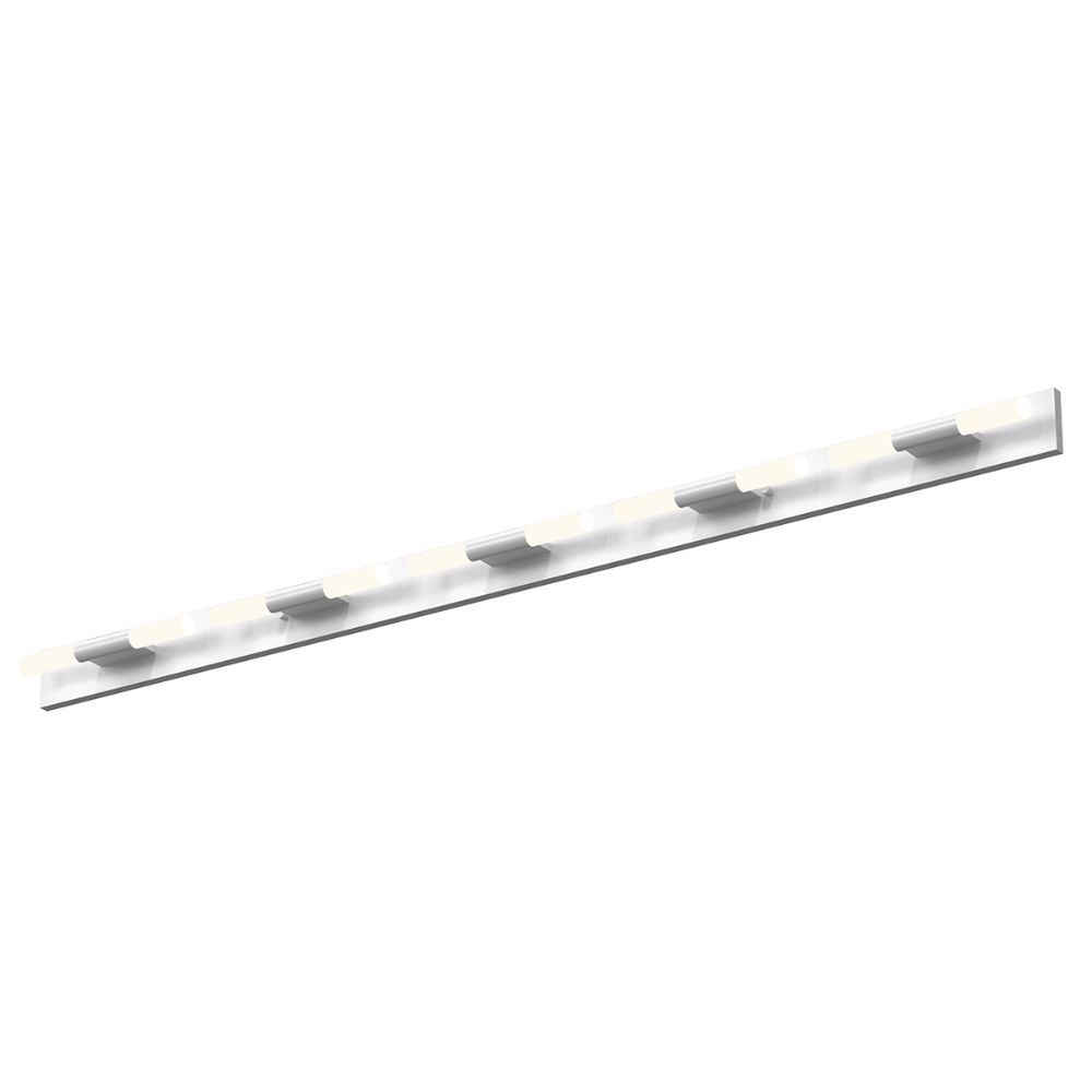 Sonneman 3805.03W Crystal Rods™ 10-Light LED Bath Bar in Satin White