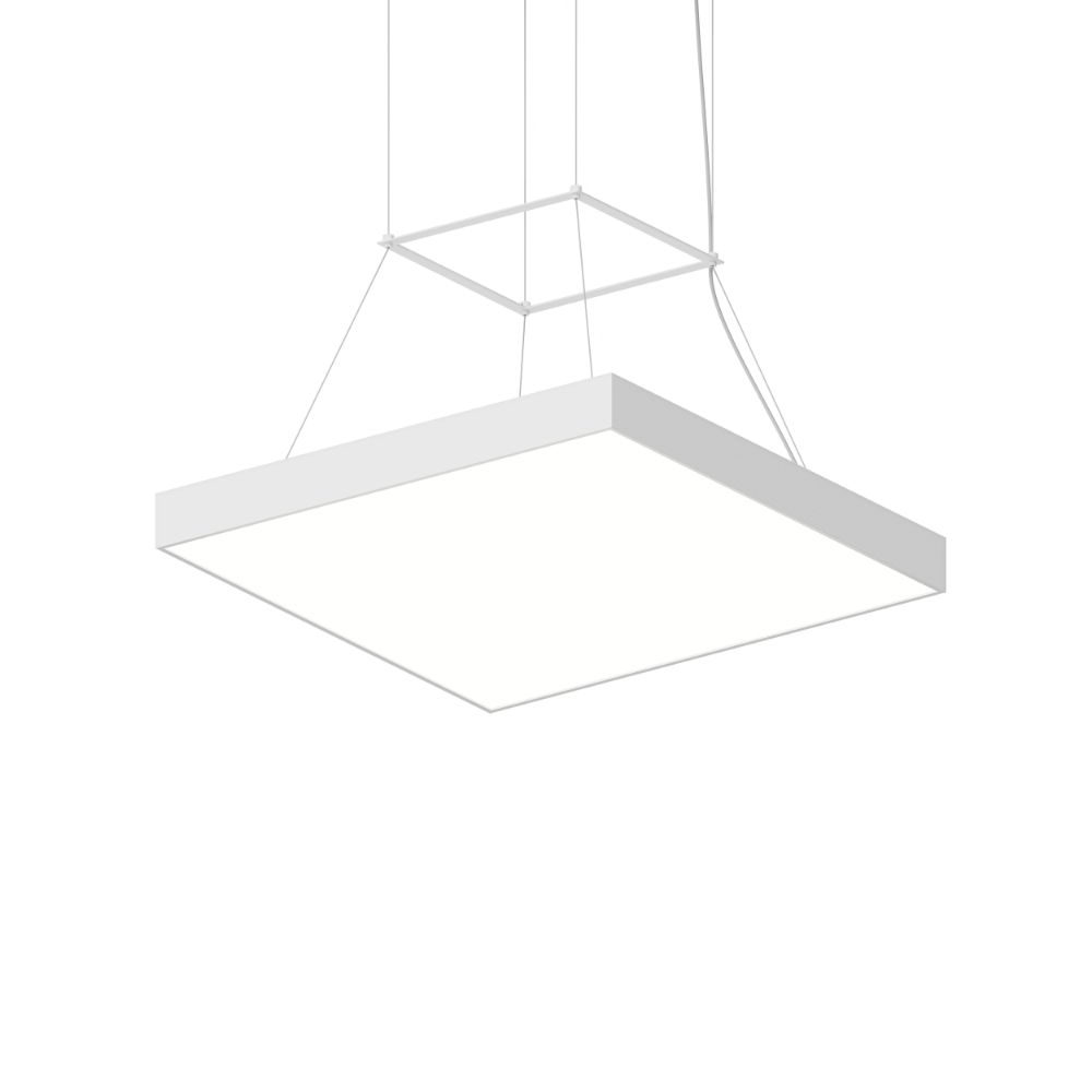 Sonneman 3973.03 Pi 24" Square LED Pendant in Satin White