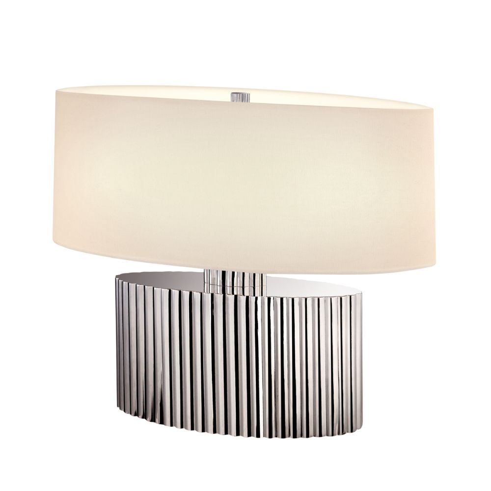 Sonneman 4633.35 Paramount Oval Table Lamp in Polished Nickel