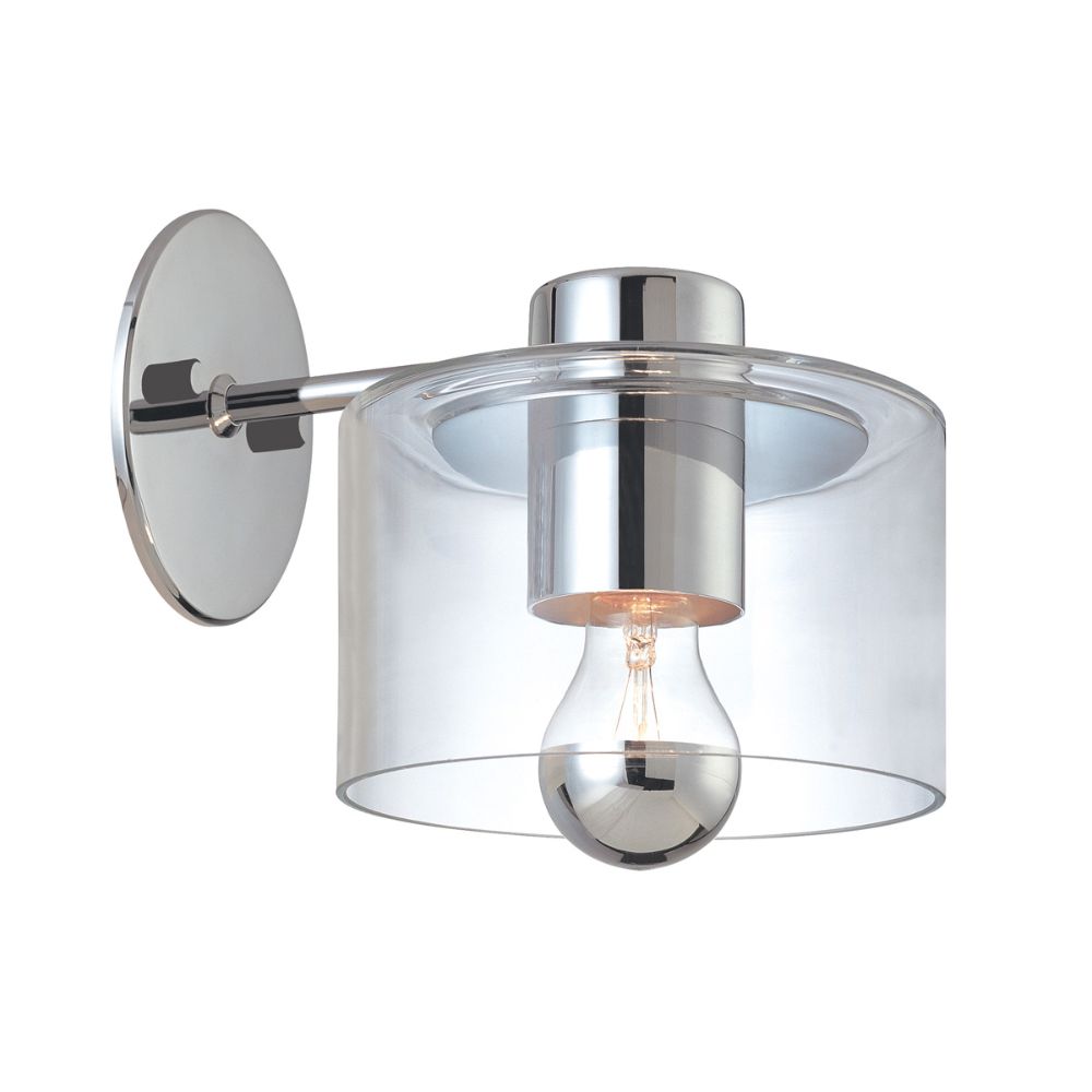 Sonneman 4801.01 Transparence Sconce in Polished Chrome