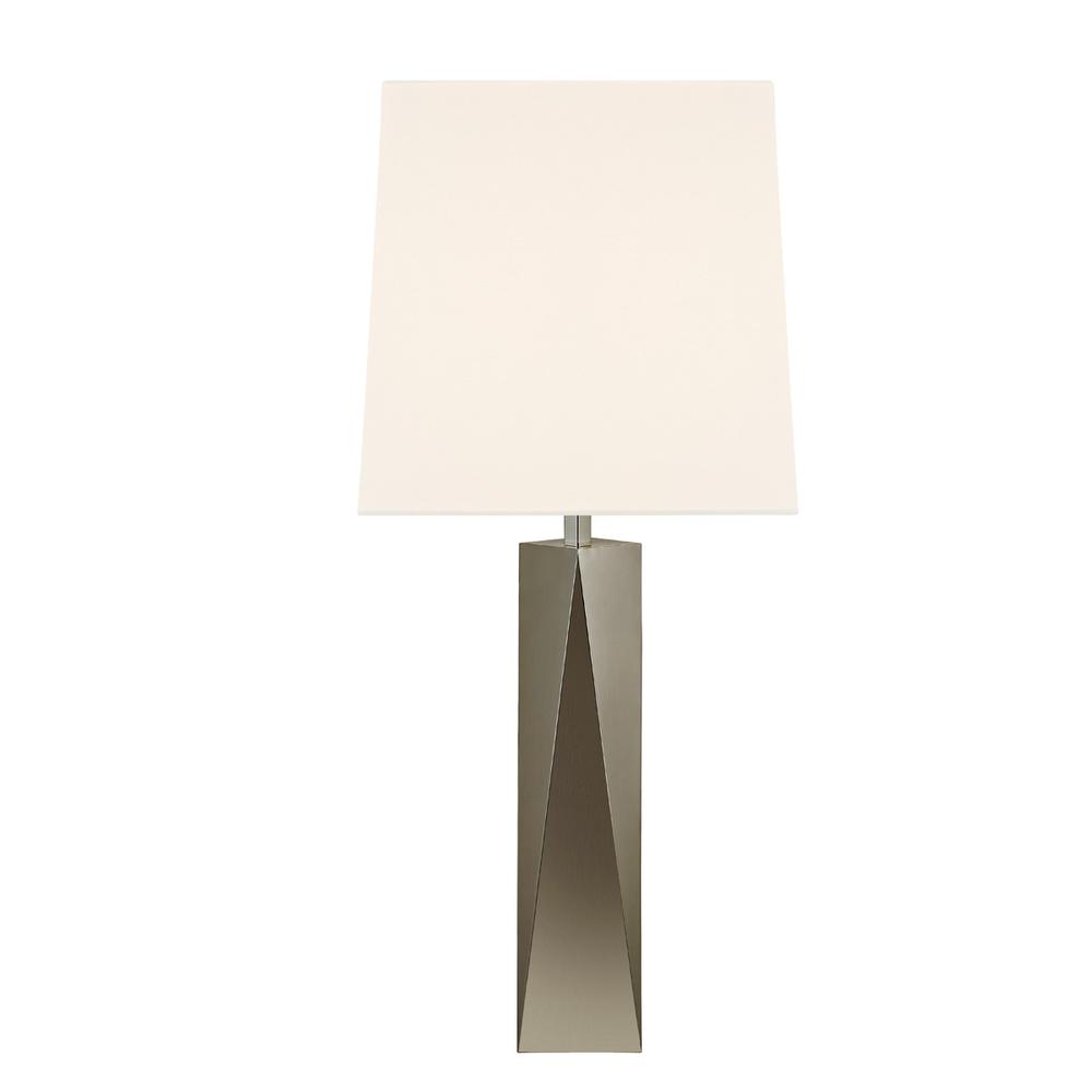 Sonneman 6102.13 Facet Column Table Lamp in Satin Nickel