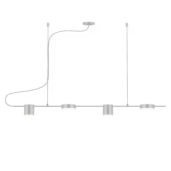 Sonneman 2884.16 Counterpoint™ 4-Light LED Linear Pendant in Bright Satin Aluminum
