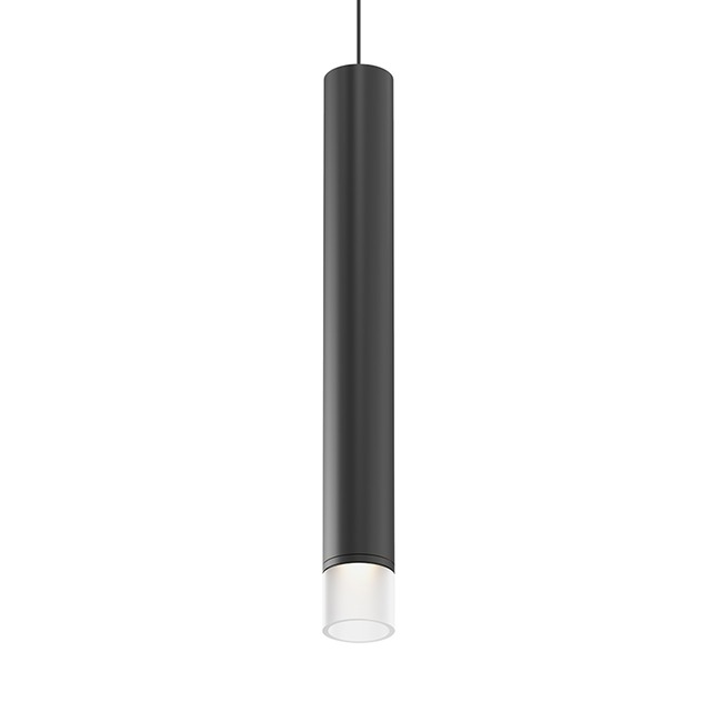Sonneman 3056.25-GK25 ALC™ 2" Tall LED Pendant w/Etched Glass Trim and 25° Narrow Flood Lens in Satin Black