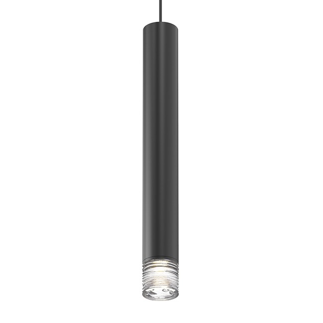 Sonneman 3059.25-CK25 ALC™ 3" Tall LED Pendant w/Clear Ribbon Glass Trim and 25° Narrow Flood Lens in Satin Black