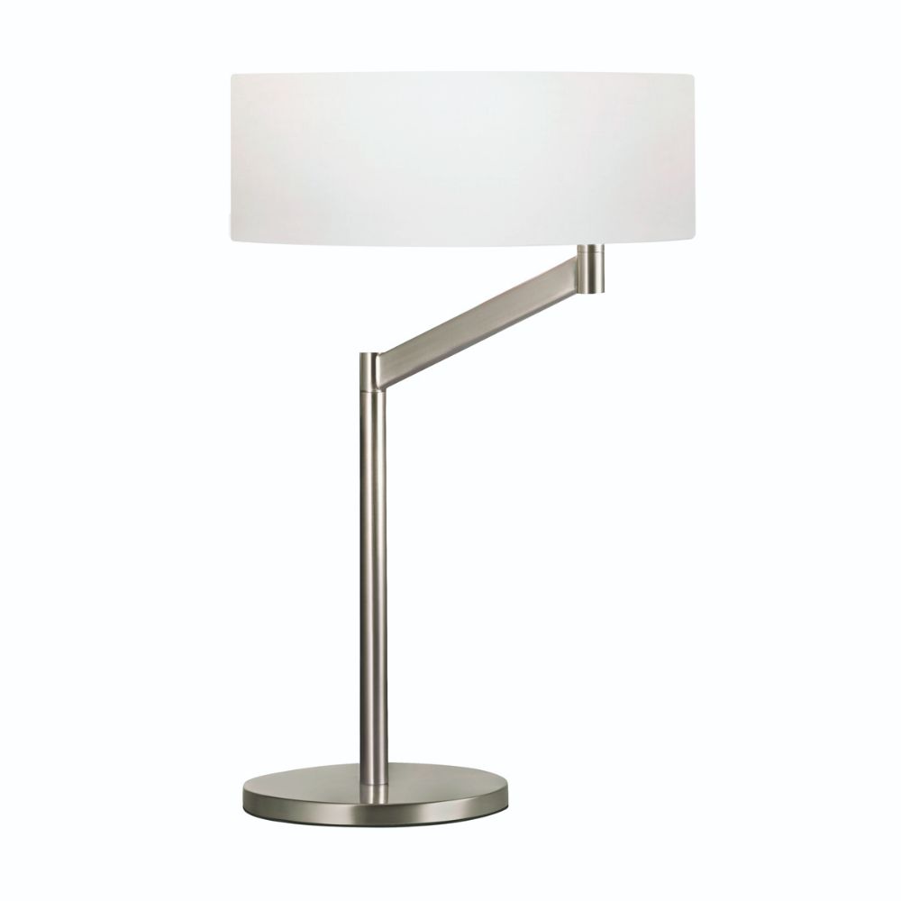 Sonneman 7082.13 Perch Swing Arm Table Lamp in Satin Nickel