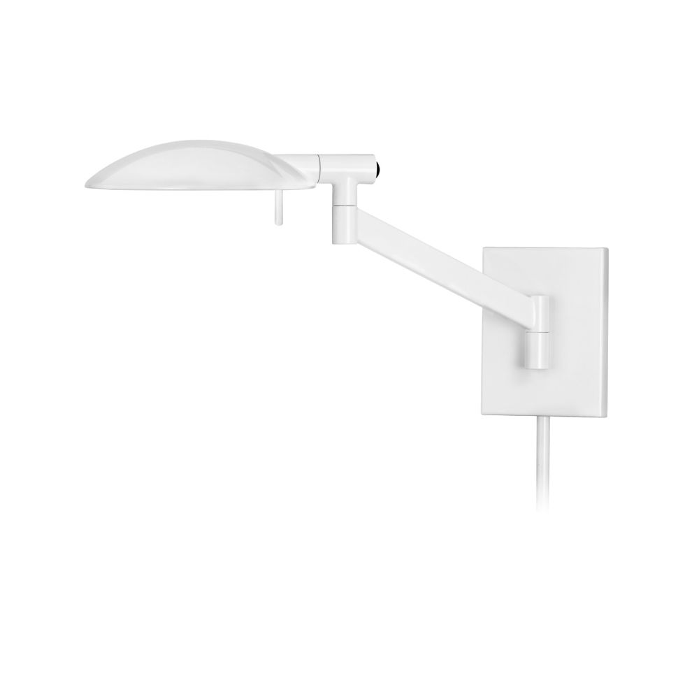 Sonneman 7085.60 Perch Pharmacy Swing Arm Wall Lamp in Gloss White
