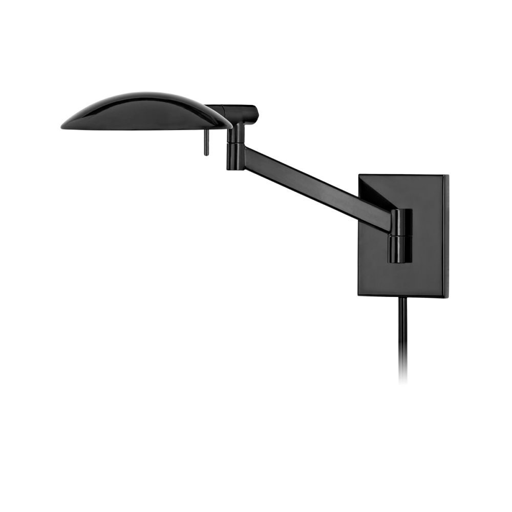 Sonneman 7085.62 Perch Pharmacy Swing Arm Wall Lamp in Gloss Black