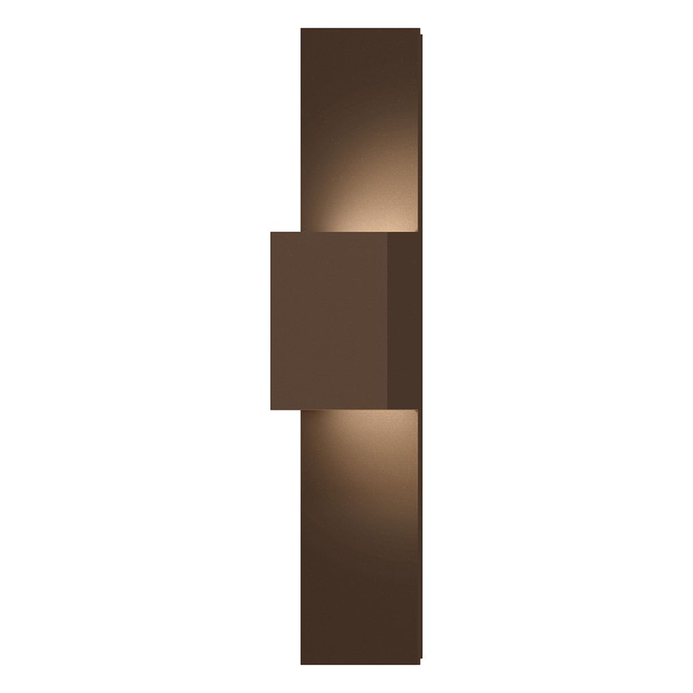 Sonneman 7108.72-WL Flat Box™ Up/Down LED Panel Sconce in Textured Bronze