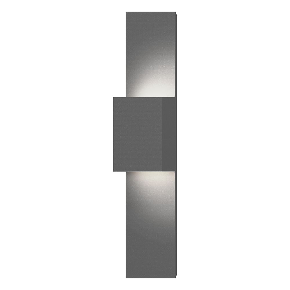 Sonneman 7108.74-WL Flat Box™ Up/Down LED Panel Sconce in Textured Gray