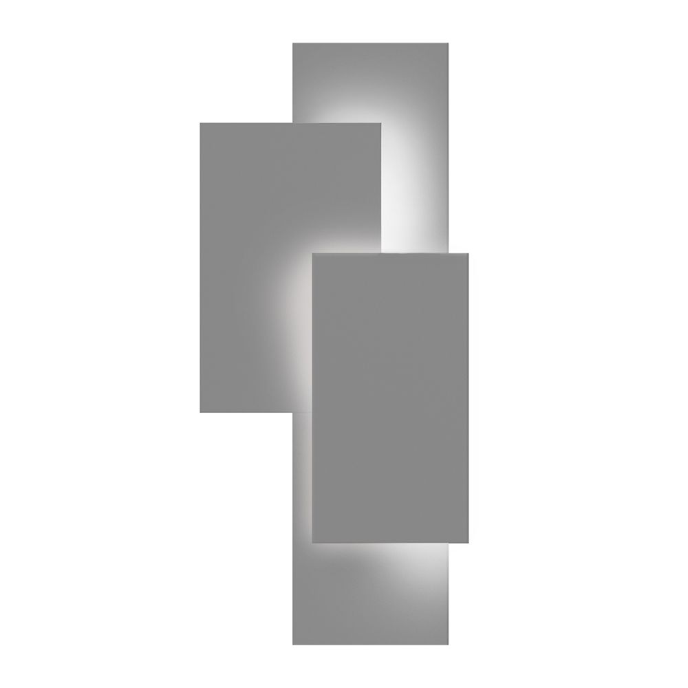 Sonneman 7110.74-WL Offset Panels™ LED Sconce in Textured Gray