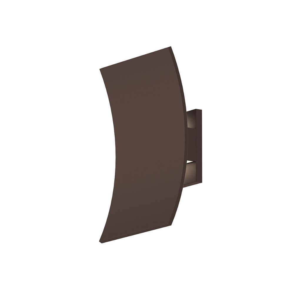 Sonneman 7260.72-WL Curved Shield LED Sconce in Textured Bronze