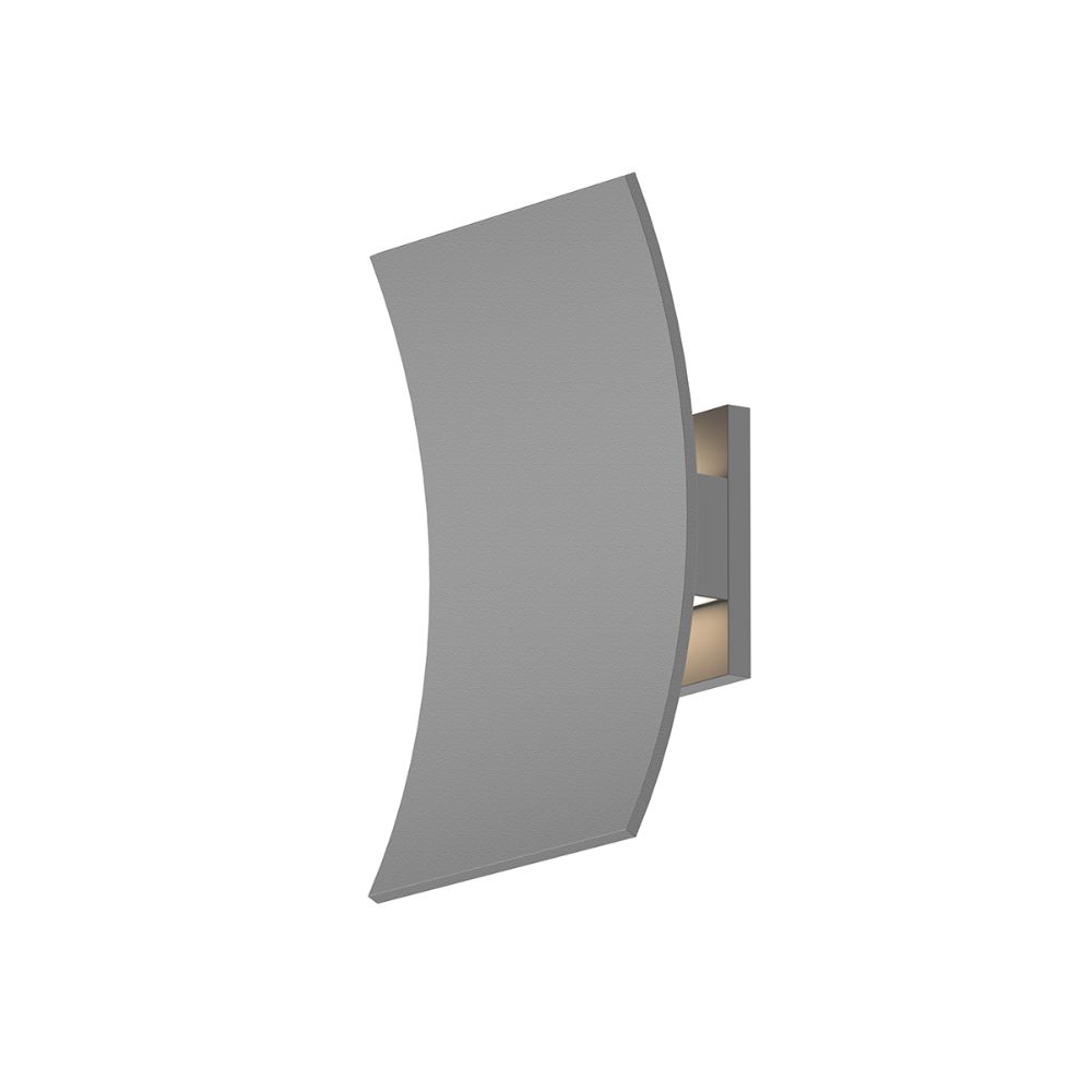 Sonneman 7260.74-WL Curved Shield LED Sconce in Textured Gray