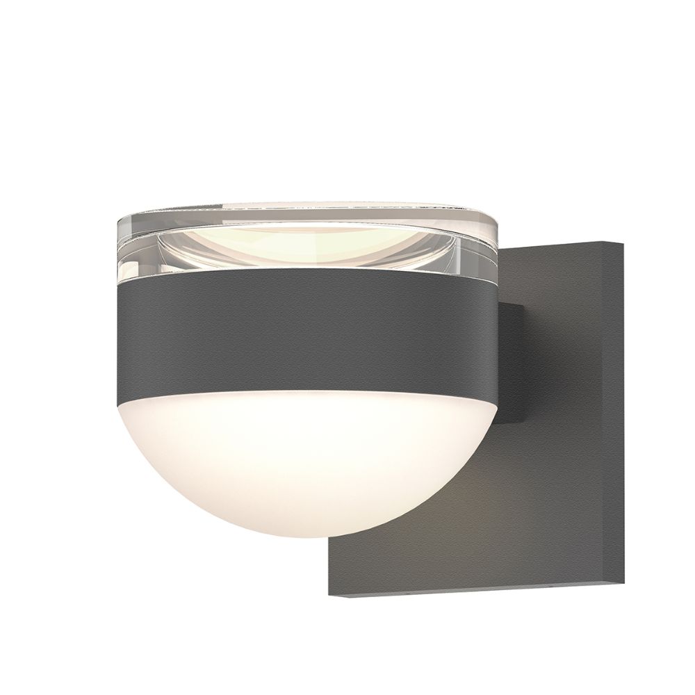 Sonneman 7302.FH.DL.74-WL REALS Up/Down LED Sconce in Textured Gray