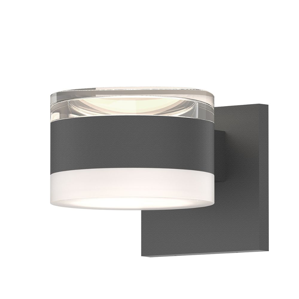 Sonneman 7302.FH.FW.74-WL REALS Up/Down LED Sconce in Textured Gray